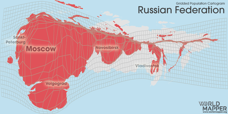 Rozkład populacji Rosji